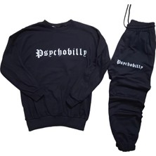 Adrift Unisex Kapüşonlu Siyah Sweatshirt ve Siyah Eşofman Altı 2'li Set Alt Üst Takım Ac