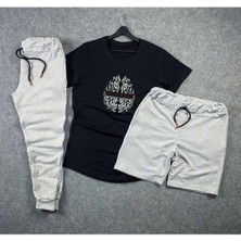 Adrift Free Your Mind Beyin Baskılı Unisex Yazlık Şort - Normal Kalıp Tişört - Eşofman Altı