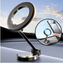 AteşTech Yüksek Kalite  Mıknatıslı Metal Katlanabilir Mini Araç Telefon Tutucu – 360° Döner