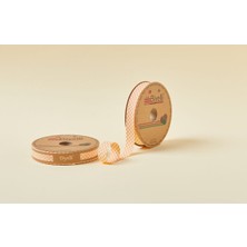 Almira Butik Biye Ekoseli Katlı E06 Turuncu 2 cm 25 Metre %65 Koton %35 Polyester