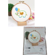 Almira Butik Nakış Kitleri Kasnaklı 8.6 x 6 cm Fil