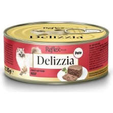 Üreticiniz Reflex Plus Delizzia Kıyılmış Dana Etli Yetişkin Konserve Kedi Maması 85 gr 1 Adet