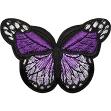 Almira Butik Aplike Ütü Ile Yapışan Kelebek Mor Arma 7x5 cm