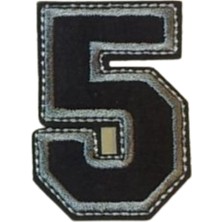 Almira Butik Aplike Ütü Ile Yapışan 5  Rakamı  Arma 4x4 cm