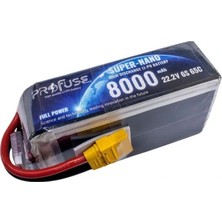 Voltaj 22,2V 6s 8000MAH 65C Lipo Batarya
