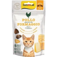 Üreticiniz Gimcat Crunchy Snacks Tavuklu ve Peynirli Tahılsız Kedi Ödül Maması 1 Adet 50 gr 48