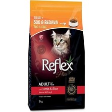Üreticiniz Reflex Plus Adult Kuzu ve Pirinçli Yetişkin Kedi Maması 1.5+500 gr Hediyeli 481348