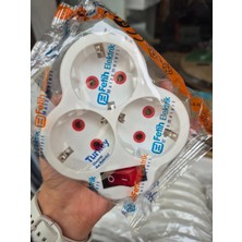 Fetih Anahtarlı Üçlü Priz | 3'lü Golyat