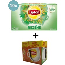 Lipton Rezene Bardak Bitki ve Meyve Çayı x 10 Adet + Hediye Lipton Kupa