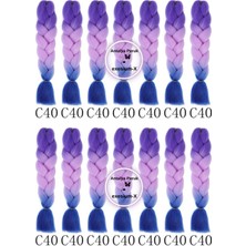 X-Pression Afrika Örgüsü ve Rasta Için Sentetik Ombreli Saç 100GR-C40