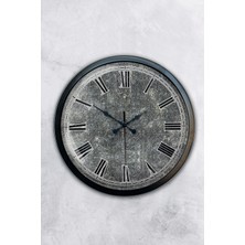 Kasva Concept Hediyelik 40 cm Siyah Metal Eksitme Duvar Saati