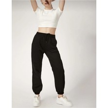 Adrift Lion Company Kadın Siyah Paçası Lastikli Eşofman ESF01