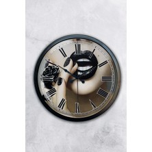 Kasva Concept Hediyelik 40 cm Siyah Metal Güzellik Duvar Saati