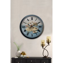 Kasva Concept 40 cm Siyah Metal Klas Duvar Saati