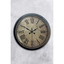 Kasva Concept Hediyelik 40 cm Siyah Metal Kum Duvar Saati