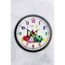 Kasva Concept 40 cm Siyah Metal Cami Şerif Duvar Saati