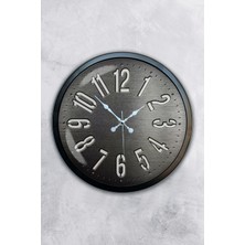 Kasva Concept Hediyelik 40 cm Siyah Metal Decorative Duvar Saati