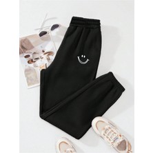 Adrift Expression Print Elastic Waist Thermal Lined 4 Mevsim Eşofman