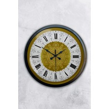 Kasva Concept Hediyelik 40 cm Siyah Metal Yellow Duvar Saati
