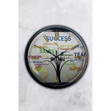 Kasva Concept Hediyelik 40 cm Siyah Metal Success Duvar Saati