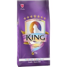 Üreticiniz King Multicolor Renkli Taneli Kuzu Etli Yetişkin Kedi Maması 15 kg 481348