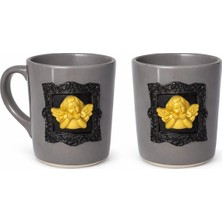 👼 Melek Figürlü  Kupa – Zarif ve Şık Tasarım