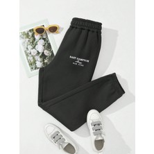 Adrift Letter Embroidery Thermal Lined 4 Mevsim Eşofman
