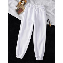 Yasolin Unisex Kadın/erkek Özel Renkli Düz Paça Lastik Eşofman Altı Jogger