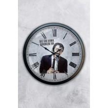 Kasva Concept 40 cm Siyah Metal Palyaço Duvar Saati