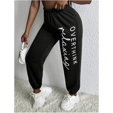 Adrift Slayr Letter Graphic Elastic Waist 4 Mevsim Eşofman