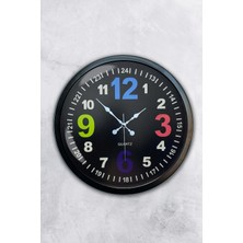 Kasva Concept Hediyelik 40 cm Siyah Metal 13-24 Duvar Saati