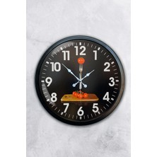 Kasva Concept Hediyelik 40 cm Siyah Metal Mutfak Duvar Saati