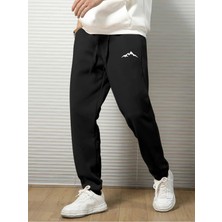 Drippy Erkek Dağ Desenli Büzgülü Bel Eşofman Altı