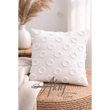 Nova Ekru Şönil Kırlent Kılıfı – Ekru 43X43 cm (50X50 - 30X50 – 40X60 Ölçü Seçenekli)