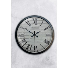 Kasva Concept Hediyelik 40 cm Siyah Metal Roman Duvar Saati