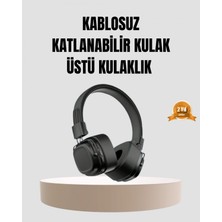 Marsilyan Bluetooth Kablosuz Kulak Üstü Kulaklık Katlanabilir Konforlu ve Şık Tasarımlı