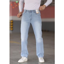 Lorda Giyim Erkek Kot Pantalon Baggy Yuksek Bel Fermuarlı Likrasız