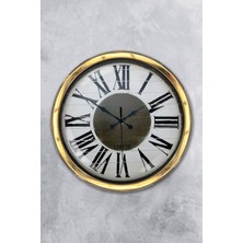 Kasva Concept 40 cm Gold Metal Royal Duvar Saati