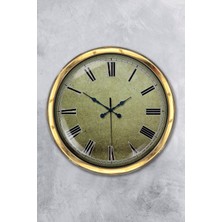 Kasva Concept Hediye 40 cm Gold Metal Kreatif Duvar Saati