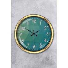 Kasva Concept Dekorasyon 40 cm Gold Metal Modern Tasarım Duvar Saati