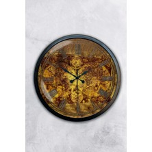 Kasva Concept 40 cm Siyah Metal Kalp Kupa Duvar Saati