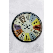 Kasva Concept 40 cm Siyah Metal Mutfak Duvar Saati