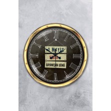 Kasva Concept 40 cm Gold Metal 1 Mayıs Işçiler Duvar Saati