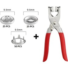 Hayat Store Metal Çıtçıtlı Düğme Pensesi ve Düğmesi (25 Set)