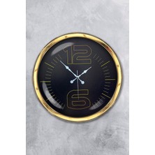 Kasva Concept 2022 Model 40 cm Gold Metal Klas Duvar Saati Clock