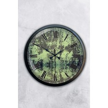 Kasva Concept Hediyelik 40 cm Siyah Metal Nostalji Duvar Saati