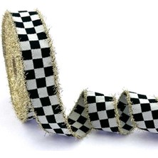 Lolipophobi Damalı Simli Kurdele 1 Mt, Damalı, Yılbaşı, Kapı Süsü