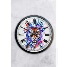 Kasva Concept Hediyelik 40 cm Siyah Metal Figürlü Duvar Saati