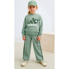 Kız Çocuk Ayıcık Desenli Takım