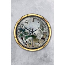 Kasva Concept Hediyelik 40 cm Gold Metal Dalga Duvar Saati